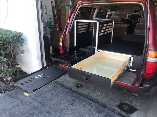 Toyota Land Cruiser 1991-1997 80 Series - Single Drawer Module with Fitted Top Plate - 24-3/16"W x 8"H x 40"D - Premium Drawers by Xtreme Canopies