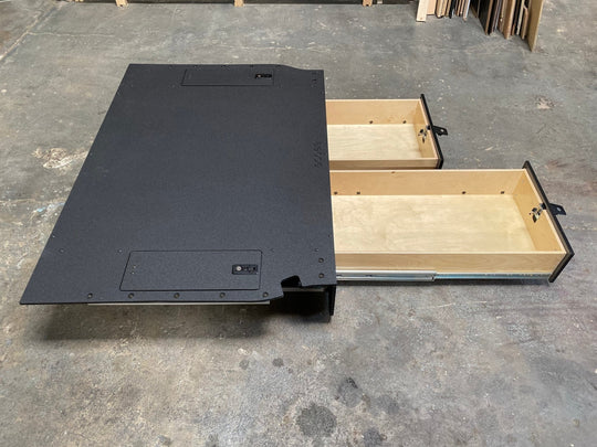 Toyota Land Cruiser 2008-2021 200 Series - Side x Side Drawer Module with Fitted Top Plate - Premium Drawers by Xtreme Canopies