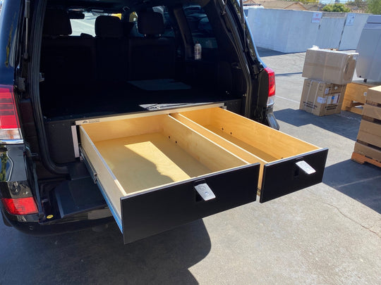 Toyota Land Cruiser 2008-2021 200 Series - Side x Side Drawer Module with Fitted Top Plate - Premium Drawers by Xtreme Canopies