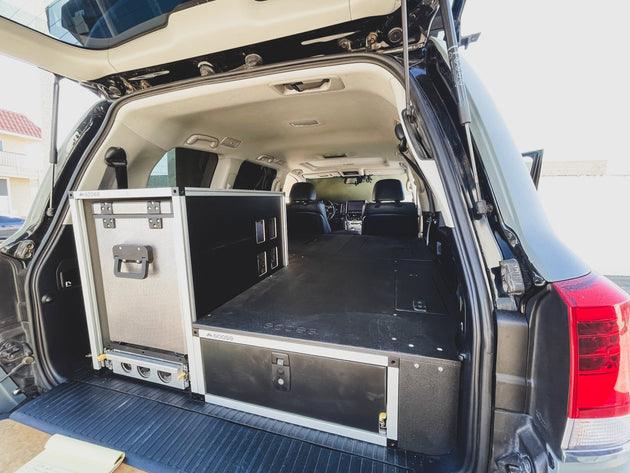 Toyota Land Cruiser 2008-2021 200 Series - Single Drawer with Fitted Top Plate - 19-3/16"W x 9-1/2"H x 40"D - Premium Drawers by Xtreme Canopies
