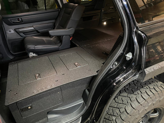 Toyota - Sequoia - 2023-Present - 3rd Gen - Explore Series - Seat Delete Plate System - Second Row with Captain's Chairs - Premium Seat Delete Plate System by Xtreme Canopies
