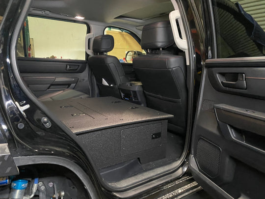 Toyota - Sequoia - 2023-Present - 3rd Gen - Explore Series - Seat Delete Plate System - Second Row with Captain's Chairs - Premium Seat Delete Plate System by Xtreme Canopies