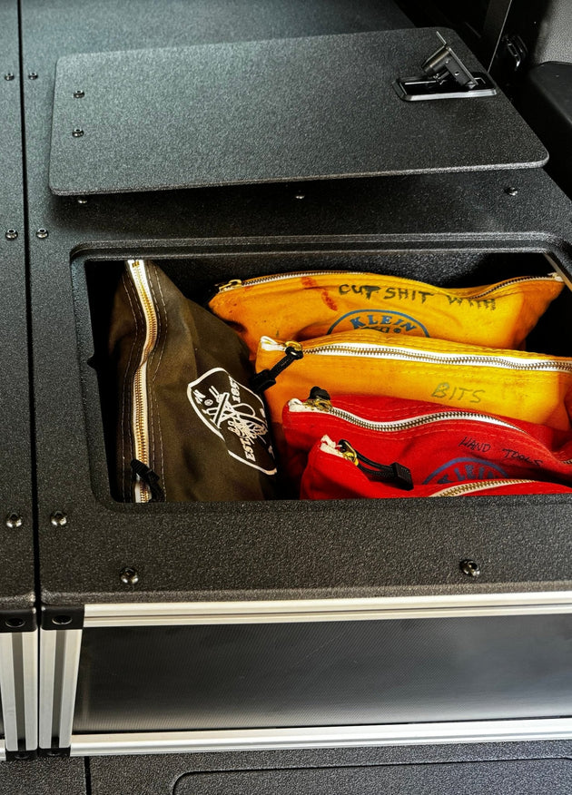Toyota - Sequoia - 2023-Present - 3rd Gen - Explore Series - Single Drawer - 19-3/16" Width x 38" Deep x 10" High - Drawer Module with Short Drawer 20" and Storage Space Behind Drawer - Premium Drawers by Xtreme Canopies