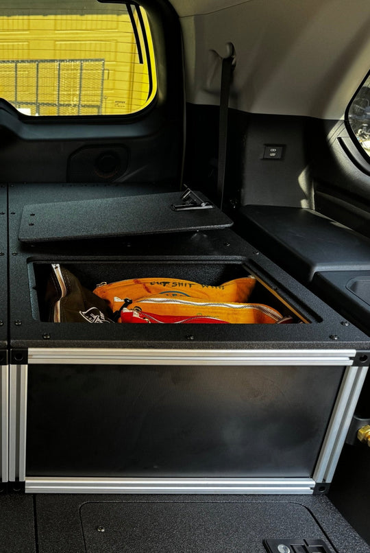 Toyota - Sequoia - 2023-Present - 3rd Gen - Explore Series - Single Drawer - 19-3/16" Width x 38" Deep x 10" High - Drawer Module with Short Drawer 20" and Storage Space Behind Drawer - Premium Drawers by Xtreme Canopies
