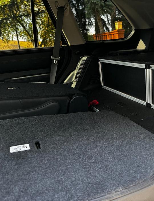 Toyota - Sequoia - 2023-Present - 3rd Gen - Explore Series - Single Drawer - 28-3/16" Width x 38" Deep x 10" High - Drawer Module with Short Drawer 20" and Storage Space Behind - Premium Drawers by Xtreme Canopies