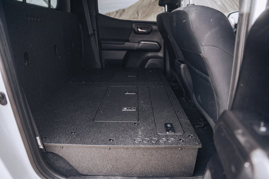 Toyota Tacoma 2005-2023 2nd and 3rd Gen Double Cab Version 2 - Second Row Seat Delete Plate System - Premium Seat Delete Plate System by Xtreme Canopies