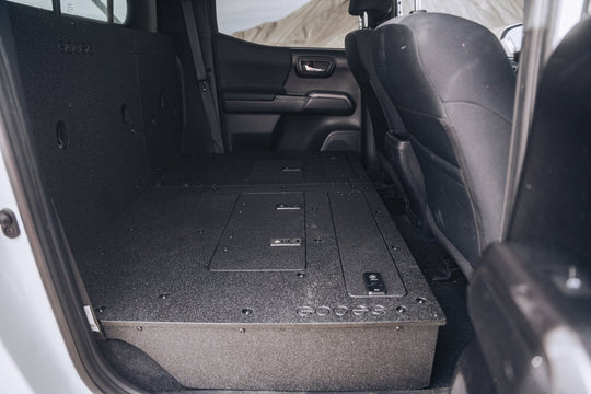 Toyota Tacoma 2005-2023 2nd and 3rd Gen Double Cab Version 2 - Second Row Seat Delete Plate System - Premium Seat Delete Plate System by Xtreme Canopies