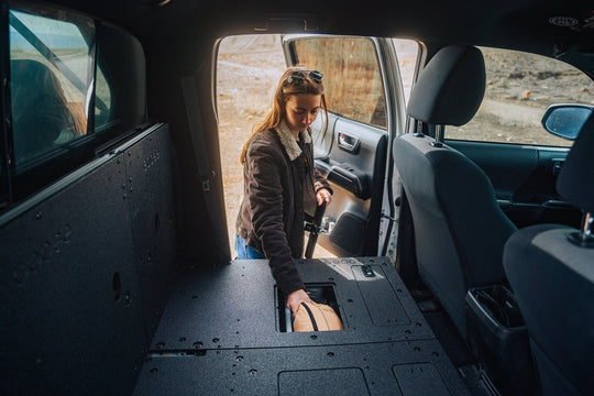 Toyota Tacoma 2005-2023 2nd and 3rd Gen Double Cab Version 2 - Second Row Seat Delete Plate System - Premium Seat Delete Plate System by Xtreme Canopies