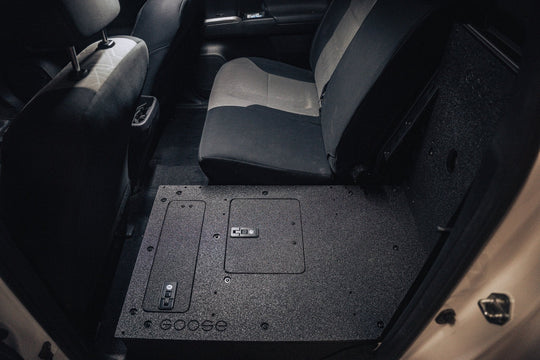 Toyota Tacoma 2005-2023 2nd and 3rd Gen Double Cab Version 2 - Second Row Seat Delete Plate System - Premium Seat Delete Plate System by Xtreme Canopies