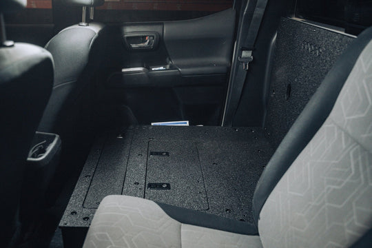 Toyota Tacoma 2005-2023 2nd and 3rd Gen Double Cab Version 2 - Second Row Seat Delete Plate System - Premium Seat Delete Plate System by Xtreme Canopies