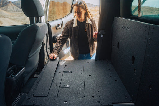Toyota Tacoma 2005-2023 2nd and 3rd Gen Double Cab Version 2 - Second Row Seat Delete Plate System - Premium Seat Delete Plate System by Xtreme Canopies