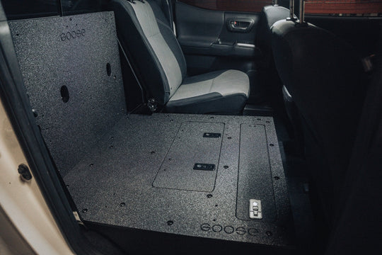 Toyota Tacoma 2005-2023 2nd and 3rd Gen Double Cab Version 2 - Second Row Seat Delete Plate System - Premium Seat Delete Plate System by Xtreme Canopies