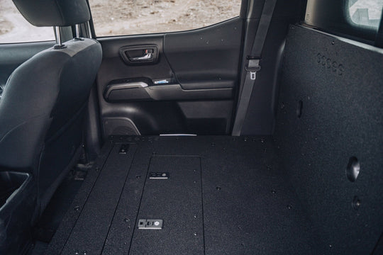 Toyota Tacoma 2005-2023 2nd and 3rd Gen Double Cab Version 2 - Second Row Seat Delete Plate System - Premium Seat Delete Plate System by Xtreme Canopies