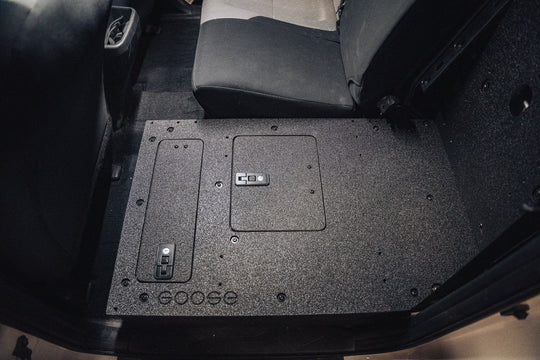 Toyota Tacoma 2005-2023 2nd and 3rd Gen Double Cab Version 2 - Second Row Seat Delete Plate System - Premium Seat Delete Plate System by Xtreme Canopies