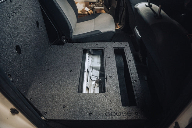 Toyota Tacoma 2005-2023 2nd and 3rd Gen Double Cab Version 2 - Second Row Seat Delete Plate System - Premium Seat Delete Plate System by Xtreme Canopies
