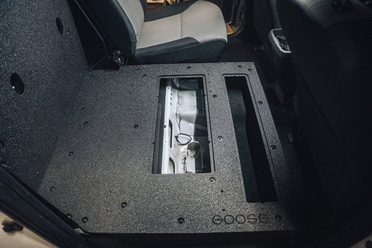 Toyota Tacoma 2005-2023 2nd and 3rd Gen Double Cab Version 2 - Second Row Seat Delete Plate System - Premium Seat Delete Plate System by Xtreme Canopies