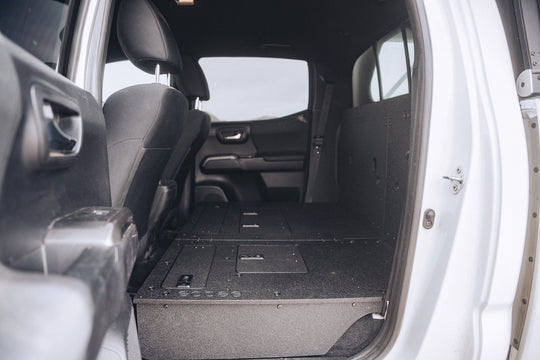Toyota Tacoma 2005-2023 2nd and 3rd Gen Double Cab Version 2 - Second Row Seat Delete Plate System - Premium Seat Delete Plate System by Xtreme Canopies