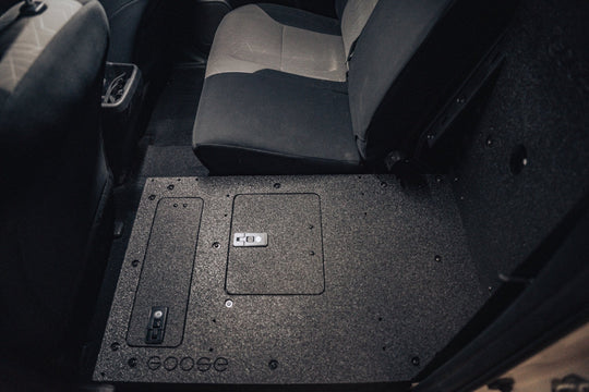 Toyota Tacoma 2005-2023 2nd and 3rd Gen Double Cab Version 2 - Second Row Seat Delete Plate System - Premium Seat Delete Plate System by Xtreme Canopies