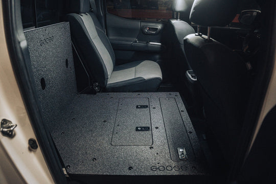 Toyota Tacoma 2005-2023 2nd and 3rd Gen Double Cab Version 2 - Second Row Seat Delete Plate System - Premium Seat Delete Plate System by Xtreme Canopies