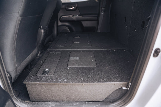 Toyota Tacoma 2005-2023 2nd and 3rd Gen Double Cab Version 2 - Second Row Seat Delete Plate System - Premium Seat Delete Plate System by Xtreme Canopies