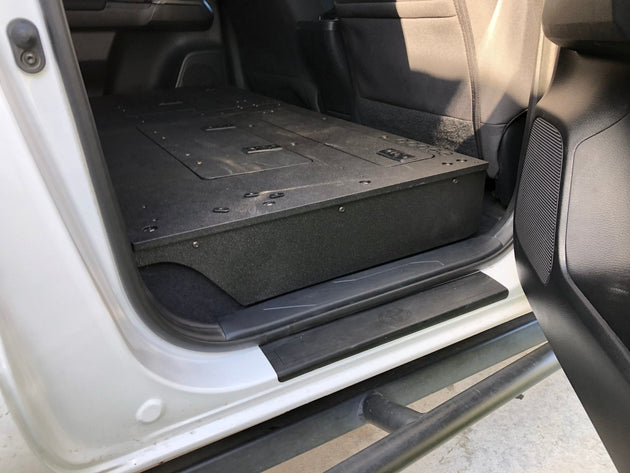Toyota Tacoma 2005-2023 2nd and 3rd Gen. Double Cab - Second Row Seat Delete Infill Panels - Premium Goose Gear Plate by Xtreme Canopies