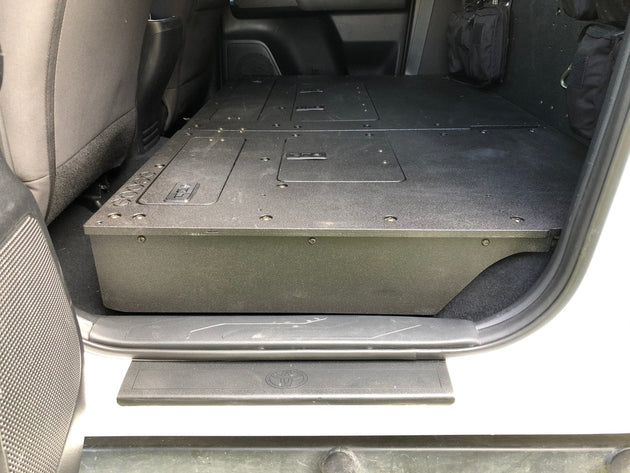 Toyota Tacoma 2005-2023 2nd and 3rd Gen. Double Cab - Second Row Seat Delete Infill Panels - Premium Goose Gear Plate by Xtreme Canopies