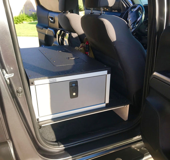 Toyota Tacoma 2005-2023 2nd and 3rd Gen. Double Cab - Second Row Seat Delete Plate System keeping Factory Back Wall - Premium Seat Delete Plate System by Xtreme Canopies