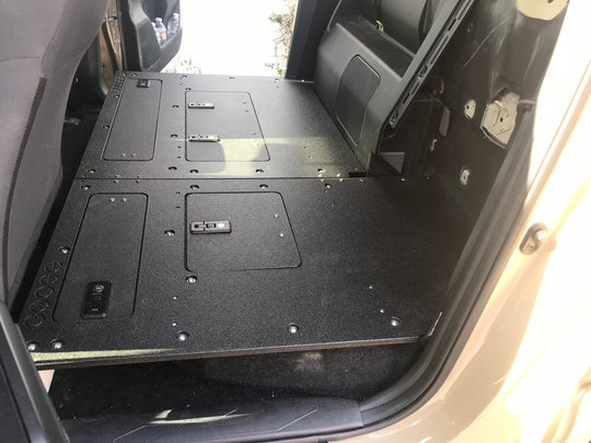 Toyota Tacoma 2005-2023 2nd and 3rd Gen. Double Cab - Second Row Seat Delete Plate System keeping Factory Back Wall - Premium Seat Delete Plate System by Xtreme Canopies