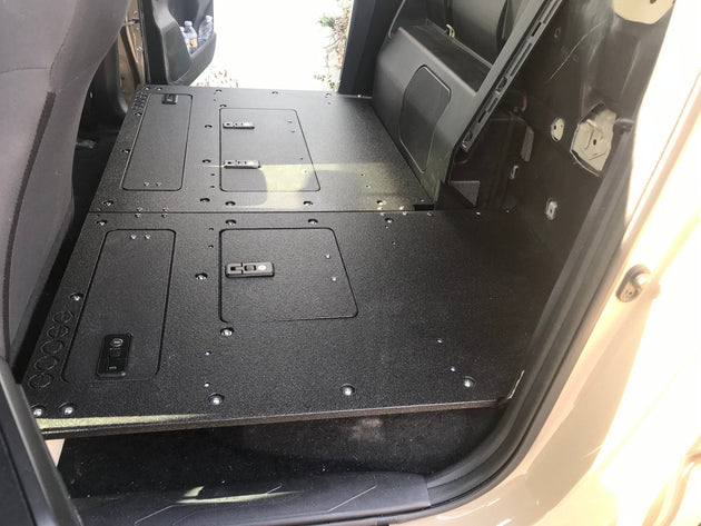 Toyota Tacoma 2005-2023 2nd and 3rd Gen. Double Cab - Second Row Seat Delete Plate System keeping Factory Back Wall - Premium Seat Delete Plate System by Xtreme Canopies