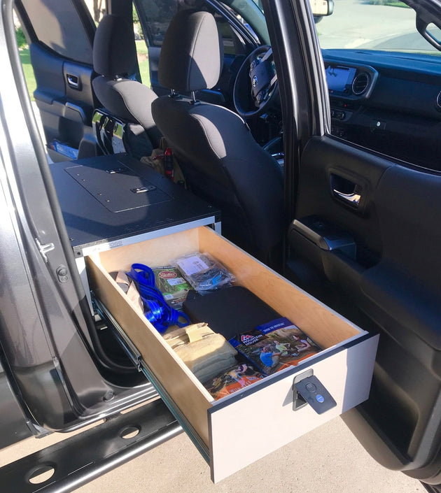 Toyota Tacoma 2005-2023 2nd and 3rd Gen. Double Cab - Second Row Single Drawer Module - 60% Passenger Side - Premium Drawers by Xtreme Canopies