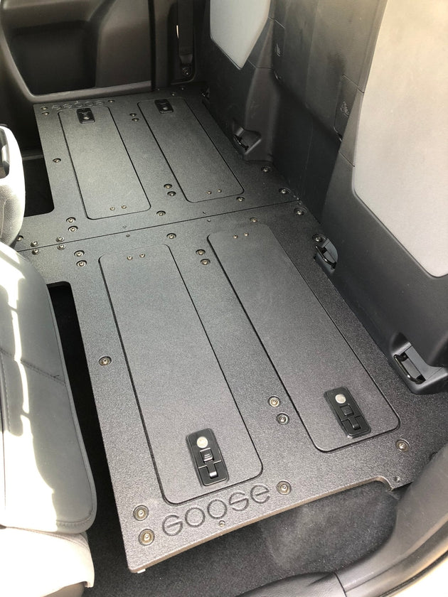Toyota Tacoma 2016-2023 3rd Gen. Access Cab with Factory Seats - Second Row Seat Delete Plate System - Premium Seat Delete Plate System by Xtreme Canopies