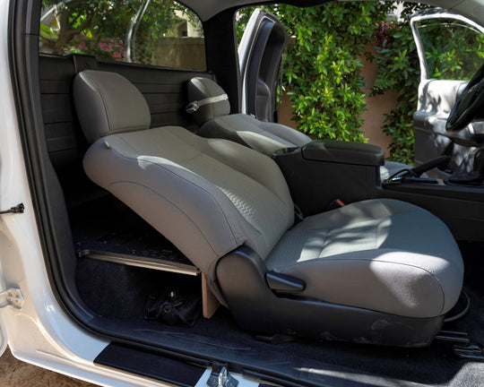 Toyota Tacoma 2016-2023 3rd Gen. Access Cab without Factory Seats - Second Row Seat Delete Plate System - Premium Seat Delete Plate System by Xtreme Canopies
