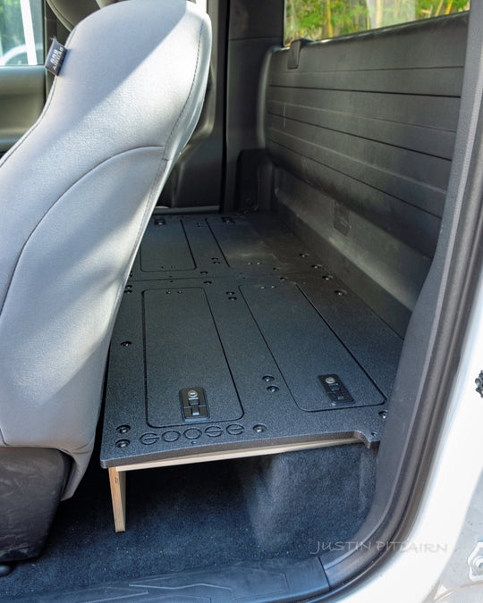 Toyota Tacoma 2016-2023 3rd Gen. Access Cab without Factory Seats - Second Row Seat Delete Plate System - Premium Seat Delete Plate System by Xtreme Canopies