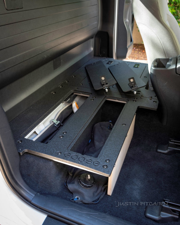 Toyota Tacoma 2016-2023 3rd Gen. Access Cab without Factory Seats - Second Row Seat Delete Plate System - Premium Seat Delete Plate System by Xtreme Canopies
