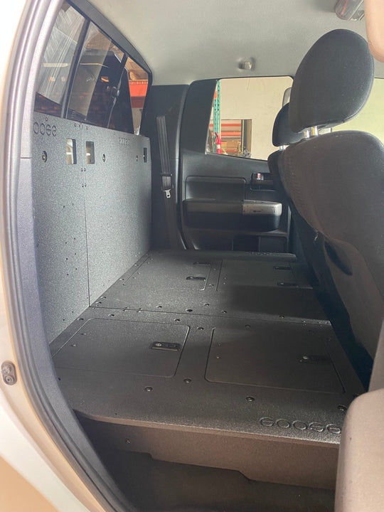 Toyota Tundra 2007-2013 2nd Gen. Double Cab - Second Row Seat Delete Plate System - Premium Seat Delete Plate System by Xtreme Canopies