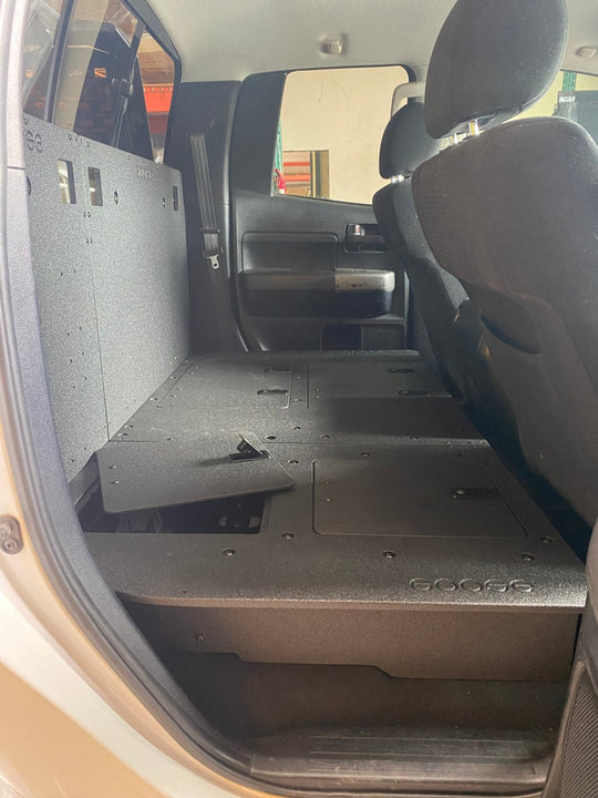 Toyota Tundra 2007-2013 2nd Gen. Double Cab - Second Row Seat Delete Plate System - Premium Seat Delete Plate System by Xtreme Canopies