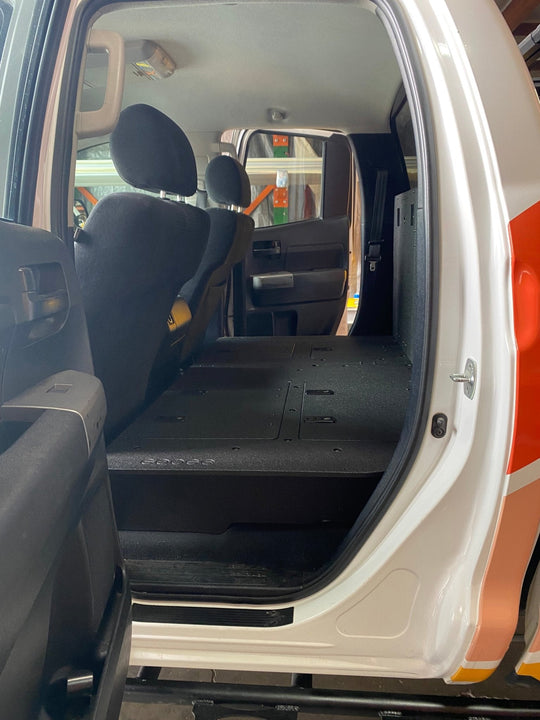 Toyota Tundra 2007-2013 2nd Gen. Double Cab - Second Row Seat Delete Plate System - Premium Seat Delete Plate System by Xtreme Canopies