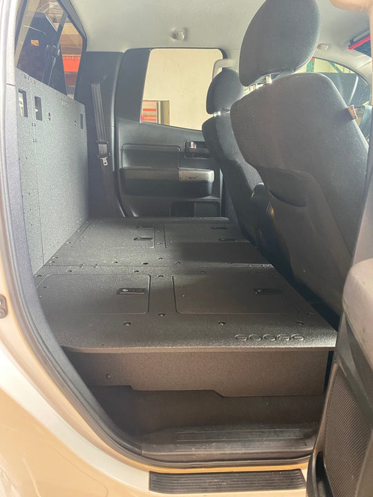 Toyota Tundra 2007-2013 2nd Gen. Double Cab - Second Row Seat Delete Plate System - Premium Seat Delete Plate System by Xtreme Canopies