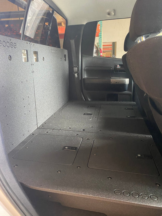 Toyota Tundra 2007-2013 2nd Gen. Double Cab - Second Row Seat Delete Plate System - Premium Seat Delete Plate System by Xtreme Canopies