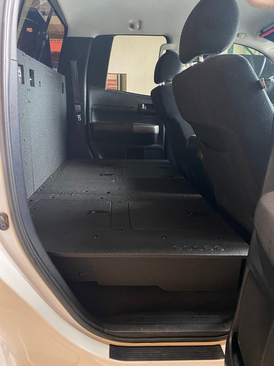 Toyota Tundra 2007-2013 2nd Gen. Double Cab - Second Row Seat Delete Plate System - Premium Seat Delete Plate System by Xtreme Canopies