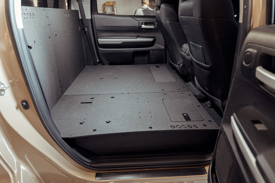 Toyota Tundra 2014-2021 2.5 Gen. CrewMax - Second Row Seat Delete Plate System - Premium Seat Delete Plate System by Xtreme Canopies