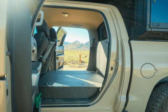 Toyota Tundra 2014-2021 2.5 Gen. CrewMax - Second Row Seat Delete Plate System - Premium Seat Delete Plate System by Xtreme Canopies
