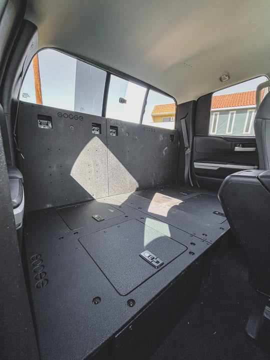 Toyota Tundra 2014-2021 2.5 Gen. Double Cab - Second Row Seat Delete Plate System - Premium Seat Delete Plate System by Xtreme Canopies