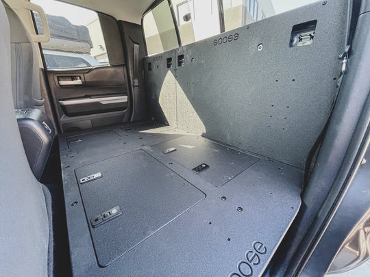 Toyota Tundra 2014-2021 2.5 Gen. Double Cab - Second Row Seat Delete Plate System - Premium Seat Delete Plate System by Xtreme Canopies