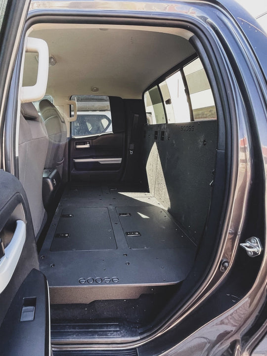Toyota Tundra 2014-2021 2.5 Gen. Double Cab - Second Row Seat Delete Plate System - Premium Seat Delete Plate System by Xtreme Canopies