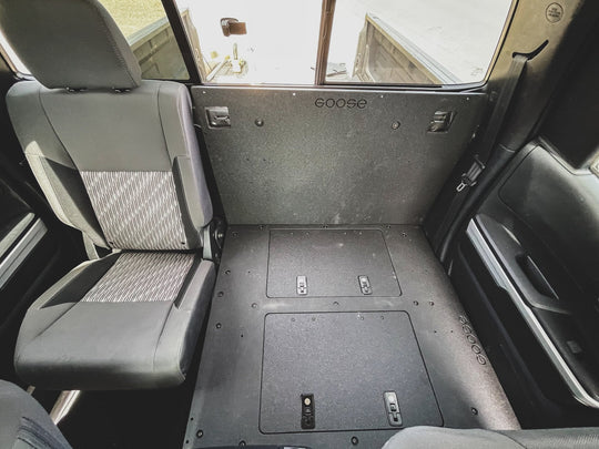 Toyota Tundra 2014-2021 2.5 Gen. Double Cab - Second Row Seat Delete Plate System - Premium Seat Delete Plate System by Xtreme Canopies