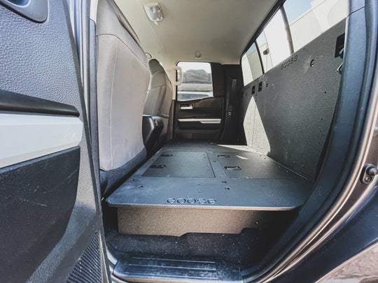 Toyota Tundra 2014-2021 2.5 Gen. Double Cab - Second Row Seat Delete Plate System - Premium Seat Delete Plate System by Xtreme Canopies