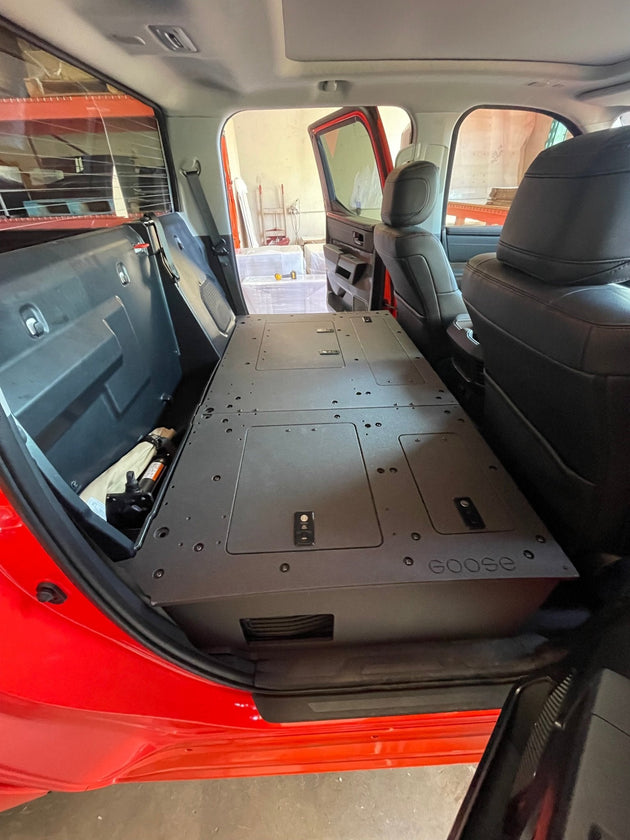 Toyota Tundra 2022-Present 3rd Gen. CrewMax - Second Row Seat Delete Plate System - Premium Seat Delete Plate System by Xtreme Canopies