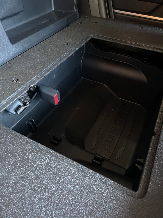 Toyota Tundra 2022-Present 3rd Gen. DoubleCab - Second Row Seat Delete Plate System - Premium Seat Delete Plate System by Xtreme Canopies
