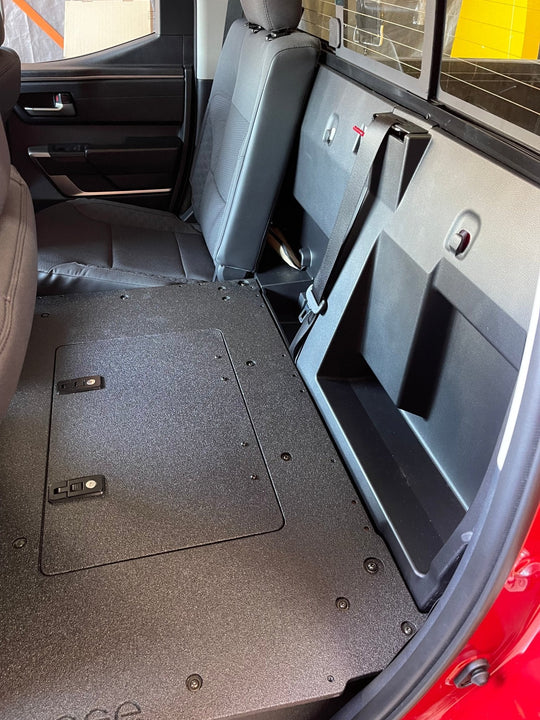 Toyota Tundra 2022-Present 3rd Gen. DoubleCab - Second Row Seat Delete Plate System - Premium Seat Delete Plate System by Xtreme Canopies